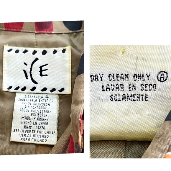 Brown Silk Button-front Blouse and Matching Pants Suit Set Size 4 Retro Vintage - Picture 12 of 15